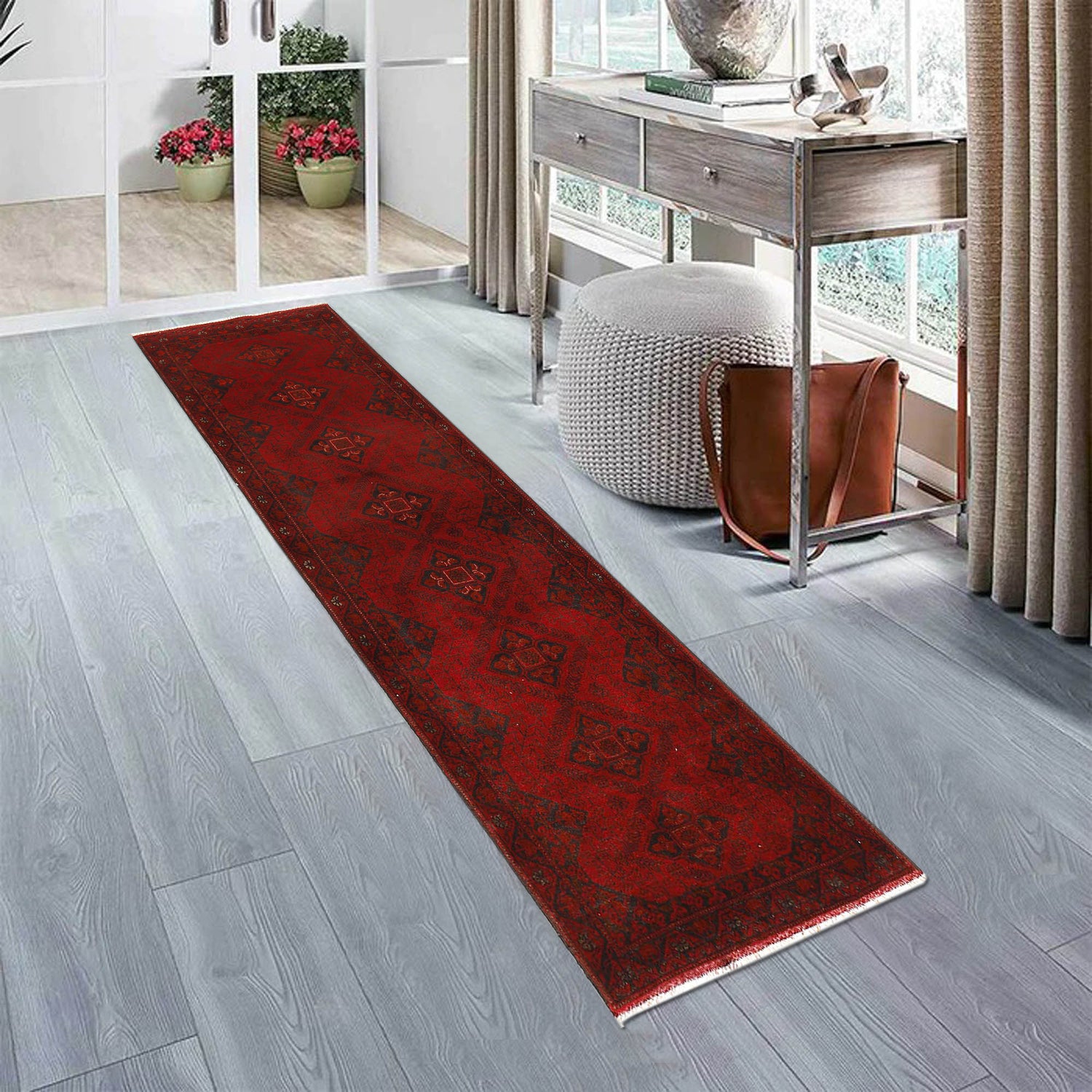 Khal Mohammadi Rug Handmade Red 10' Runner