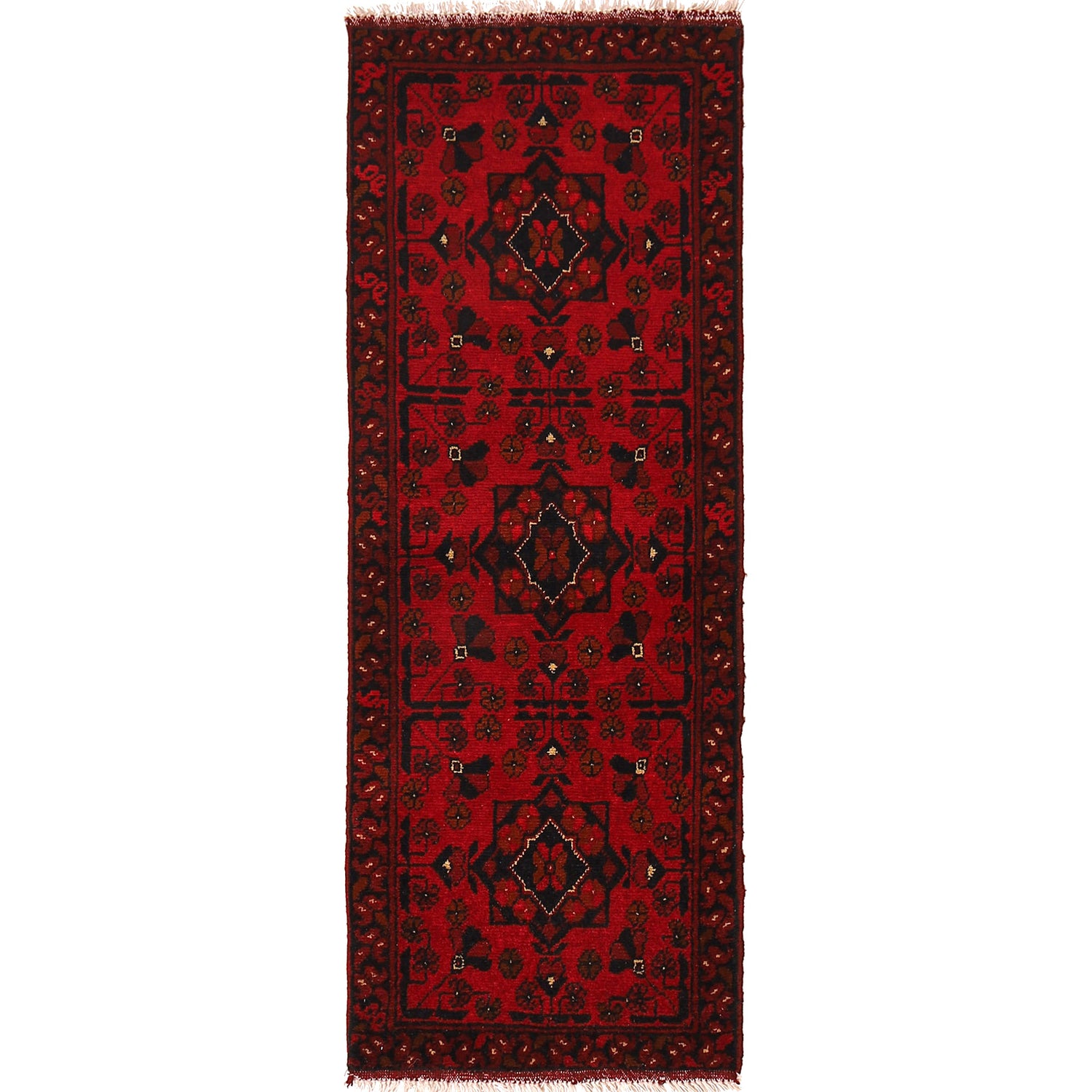 Khal Mohammadi Rug Handmade Red 5' Runner