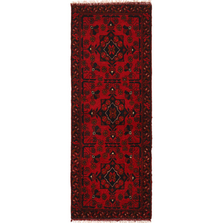 Khal Mohammadi Rug Handmade Red 5' Runner
