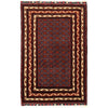 Khoja Roshnai Area Rug Handmade Navy Blue Floral 3x5 ft