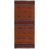 Table Sheet Runner Rug Handmade Brown Curvilinear 6' Runner