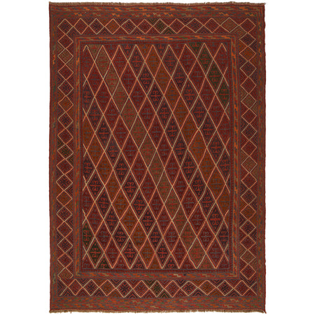 Mashwani Runner Rug Handmade Multi Geometric 6x9 ft