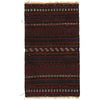 Table Sheet Area Rug Runner Handmade Black Curvilinear 4'
