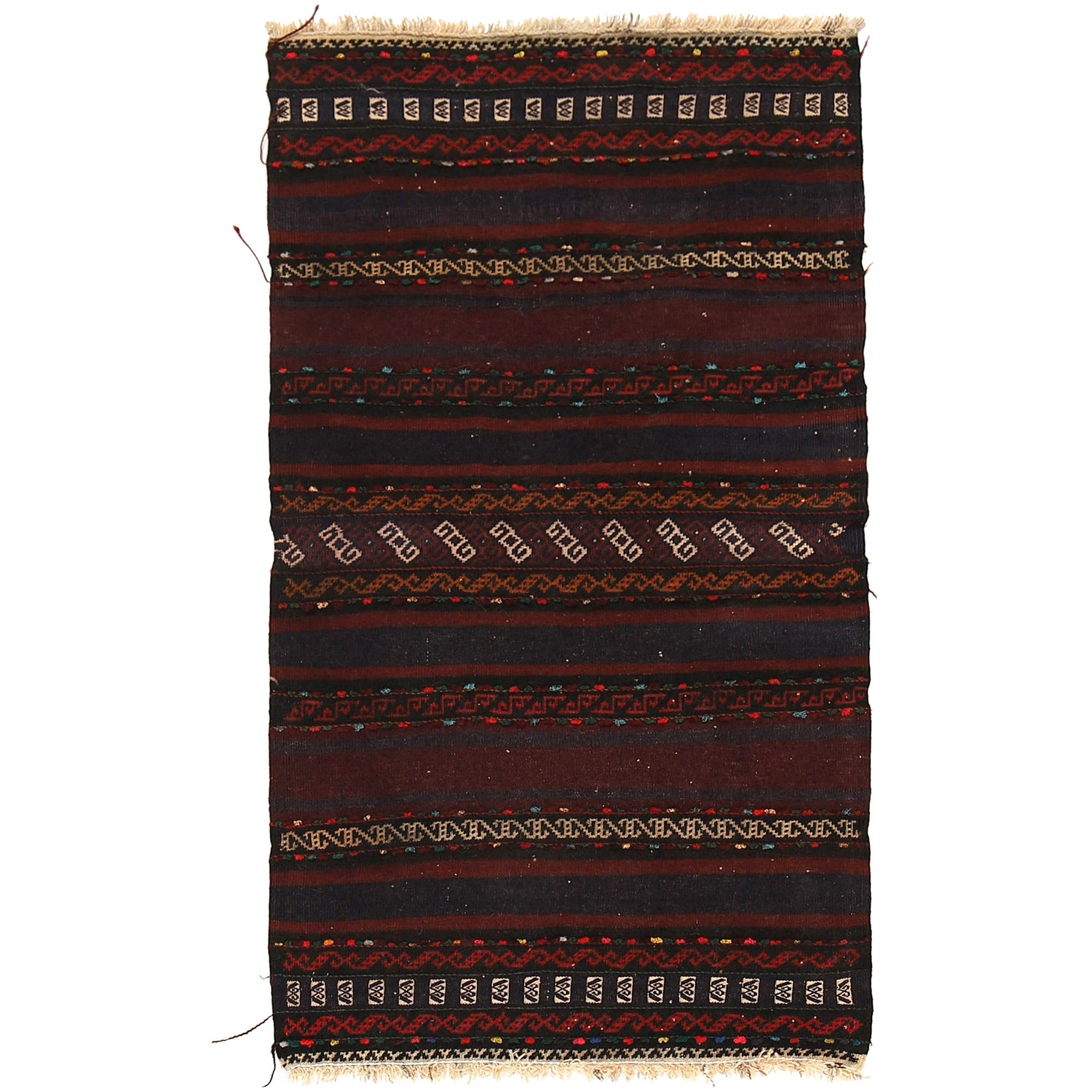 Table Sheet Area Rug Runner Handmade Black Curvilinear 4'