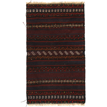 Table Sheet Area Rug Runner Handmade Black Curvilinear 4'