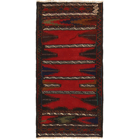 Table Sheet Area Rug Runner Handmade Multi Curvilinear 5'