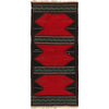 Table Sheet Runner Rug Handmade Red Curvilinear 5' Runner