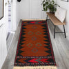 Table Sheet Runner Handmade Brown Curvilinear 4' Runner