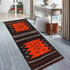 Table Sheet Area Rug Runner Handmade Orange Curvilinear 4'
