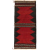 Table Sheet Runner Rug Handmade Red Curvilinear 5' Runner