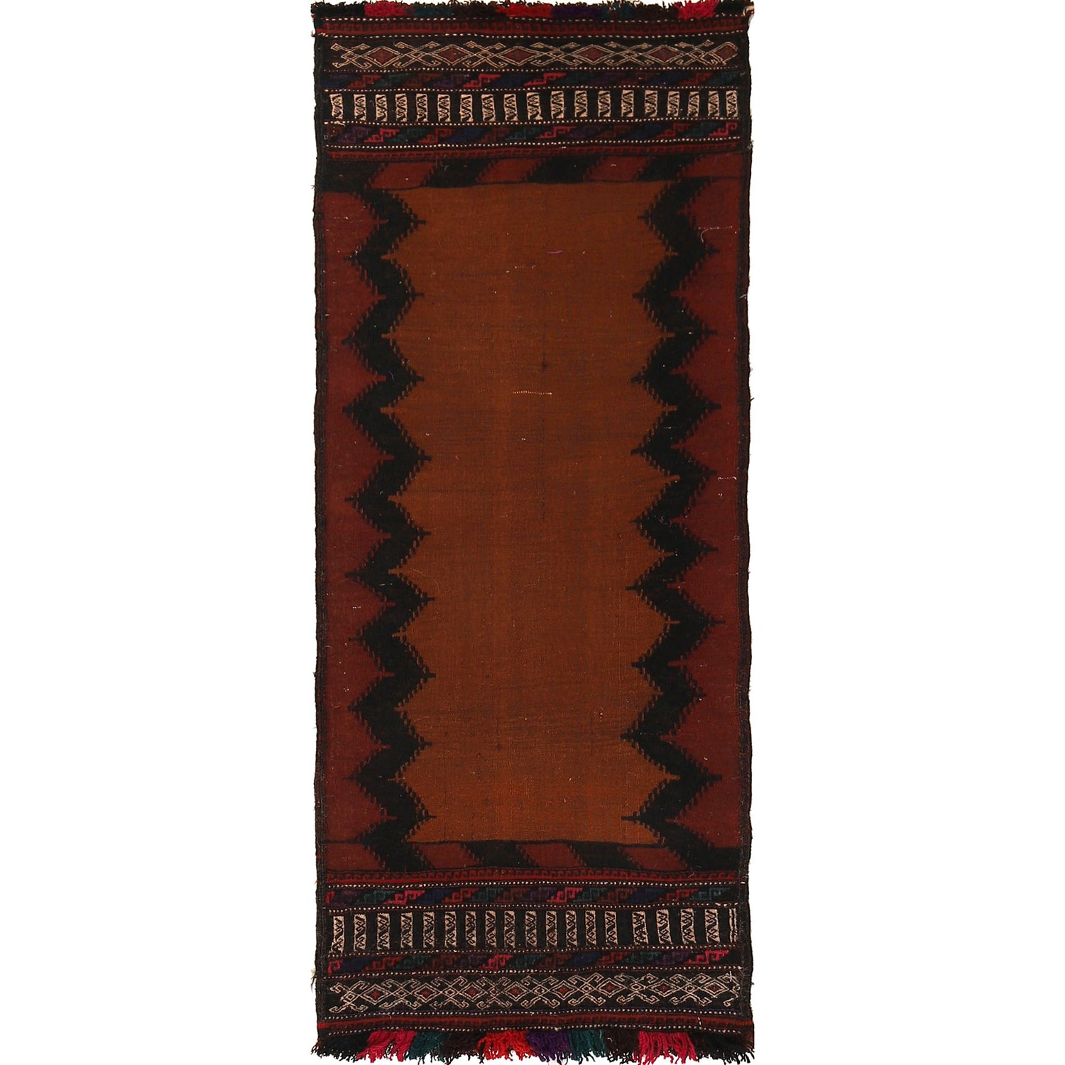 Table Sheet Runner Handmade Brown Curvilinear 5' Runner
