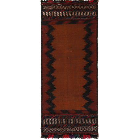 Table Sheet Runner Handmade Brown Curvilinear 5' Runner