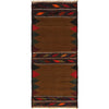 Table Sheet Runner Rug Handmade Brown Curvilinear 5' Runner
