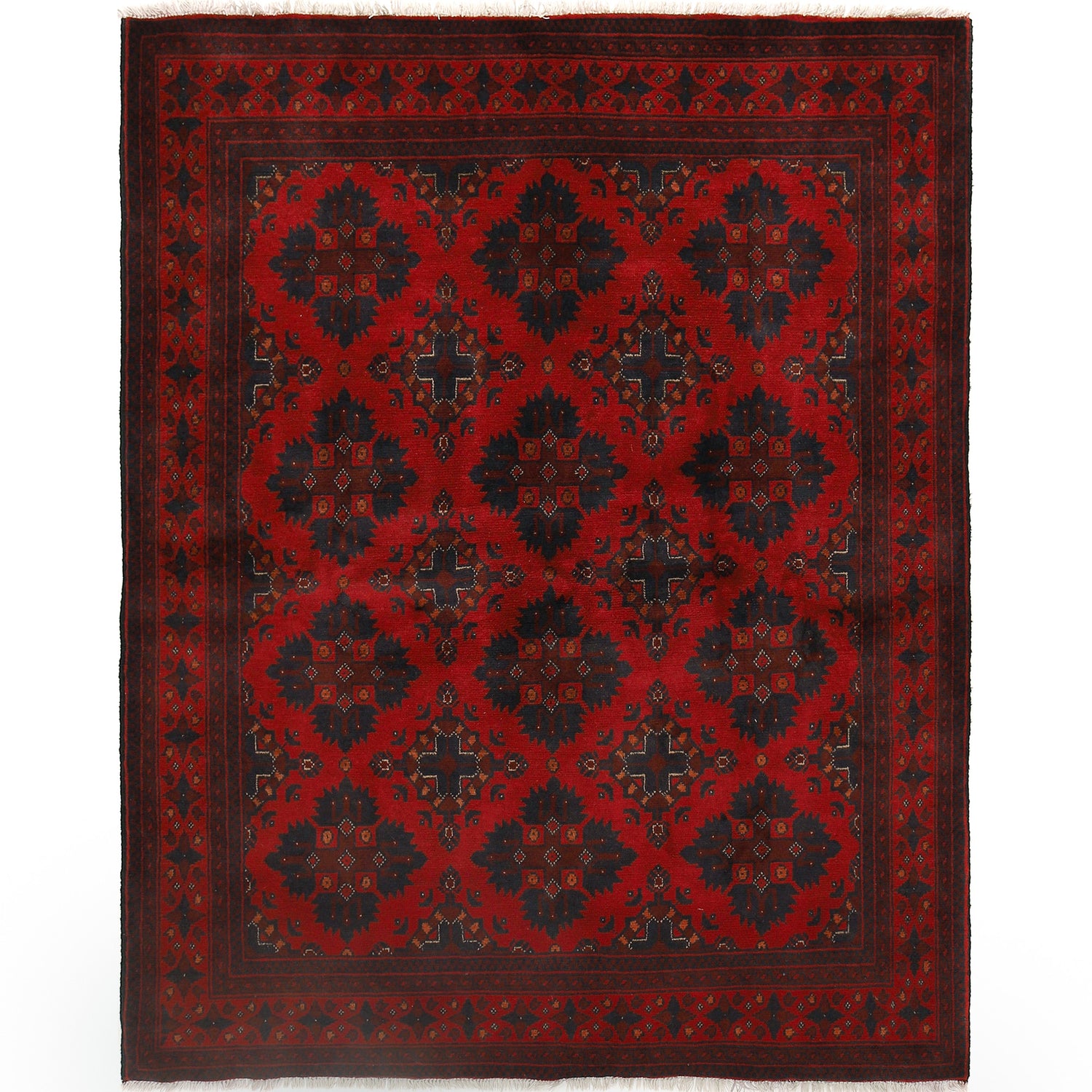 Khal Mohammadi Rug Handmade Red 4x7 ft