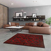 Khal Mohammadi Rug Handmade Red 4x7 ft