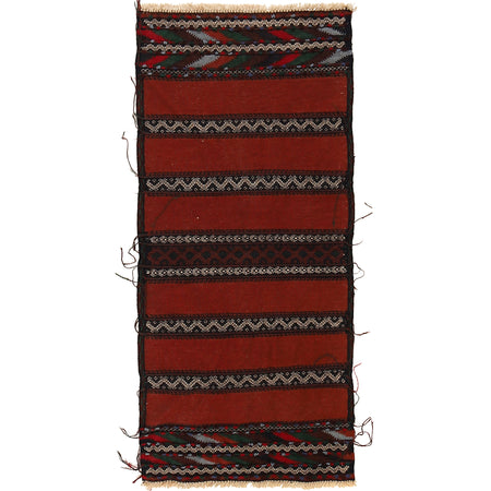 Table Sheet Runner Handmade Maroon Curvilinear 4' Runner