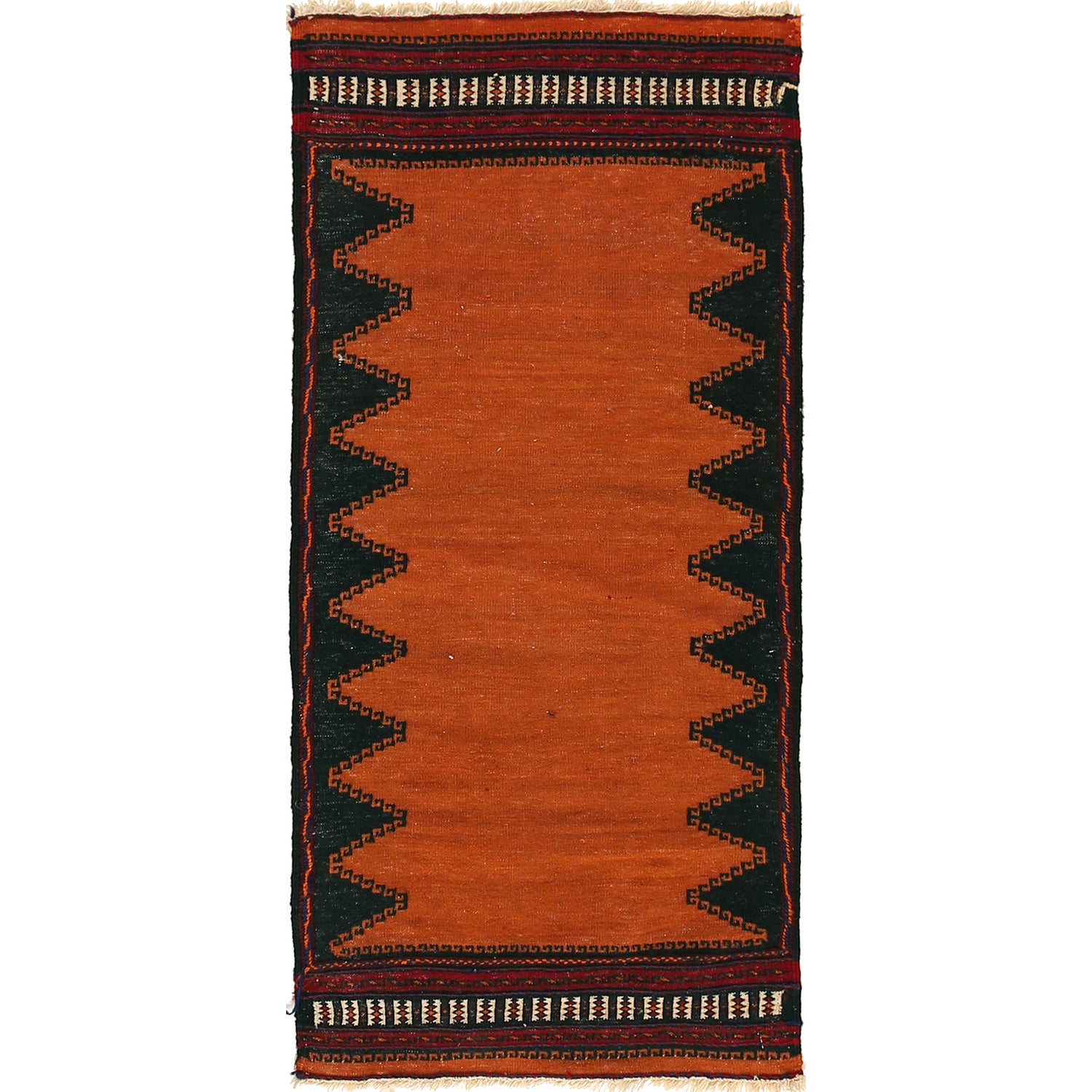 Table Sheet Area Rug Runner Handmade Brown Curvilinear 4'