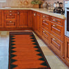 Table Sheet Area Rug Runner Handmade Brown Curvilinear 4'