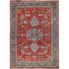 Heriz Area Rug Handmade Red Medallion 10x14 ft