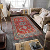 Heriz Area Rug Handmade Red Medallion 10x14 ft