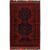 Baluchi Rug Handmade Red Geometric 4x6 ft