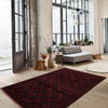 Baluchi Rug Handmade Red Geometric 6x9 ft