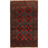 Baluchi Rug Handmade Multi Geometric 4x7 ft