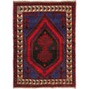 Baluchi Rug Handmade Blue Geometric 4x6 ft