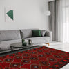 Baluchi Rug Handmade Red Geometric 3x5 ft