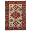 Kazak Rug Handmade Ivory Medallion 3x5 ft