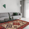 Kazak Rug Handmade Ivory Medallion 3x5 ft