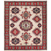 Kazak Rug Handmade Beige Medallion 8x10 ft