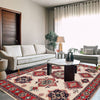 Kazak Rug Handmade Beige Medallion 8x10 ft