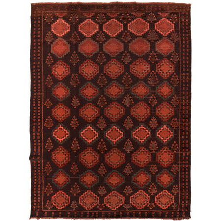 Kohistani Area Rug Handmade Multi Geometric 5x8 ft