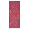 Overdyed Vegetable Kilim Runner Rug Handmade Pink Geometric