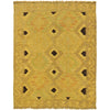Overdyed Vegetable Kilim Area Rug Handmade Yellow Geometric