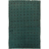 Overdyed Area Rug Handmade Blue Geometric 2x4 ft