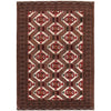 Baluchi Rug Handmade Brown Geometric 6x9 ft