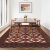 Baluchi Rug Handmade Brown Geometric 6x9 ft