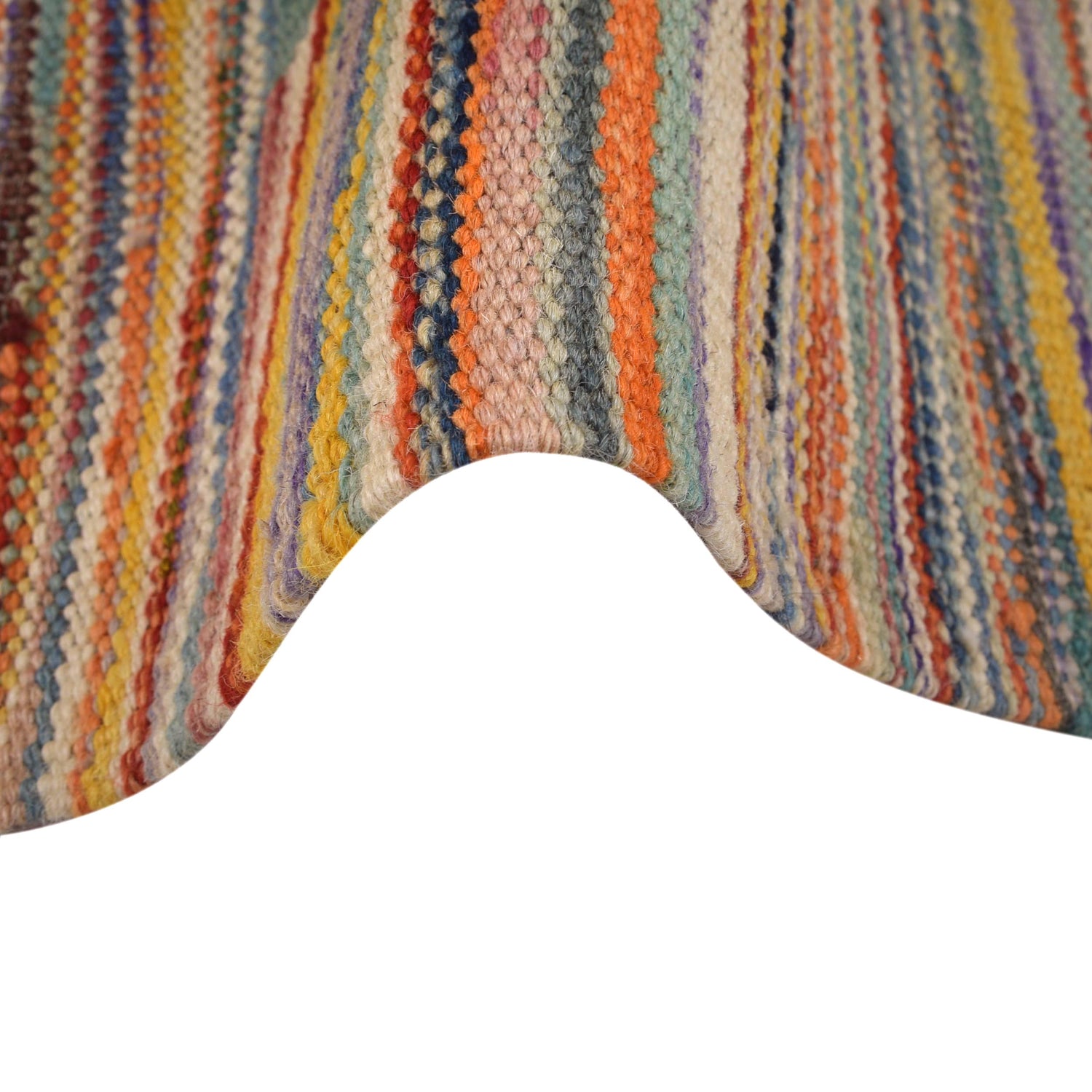 Hand-Knotted Multi Geometric Vegetable Kilim Area Rug – 3' 3" x 4' 9" ft (100 x 146 cm) | SKU: B29438