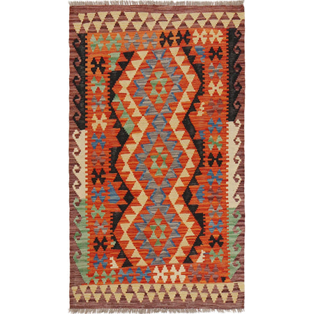 Handmade Multi Kilim Geometric 3x5 ft