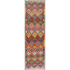 Handmade Multi Kilim Geometric 10' Runner