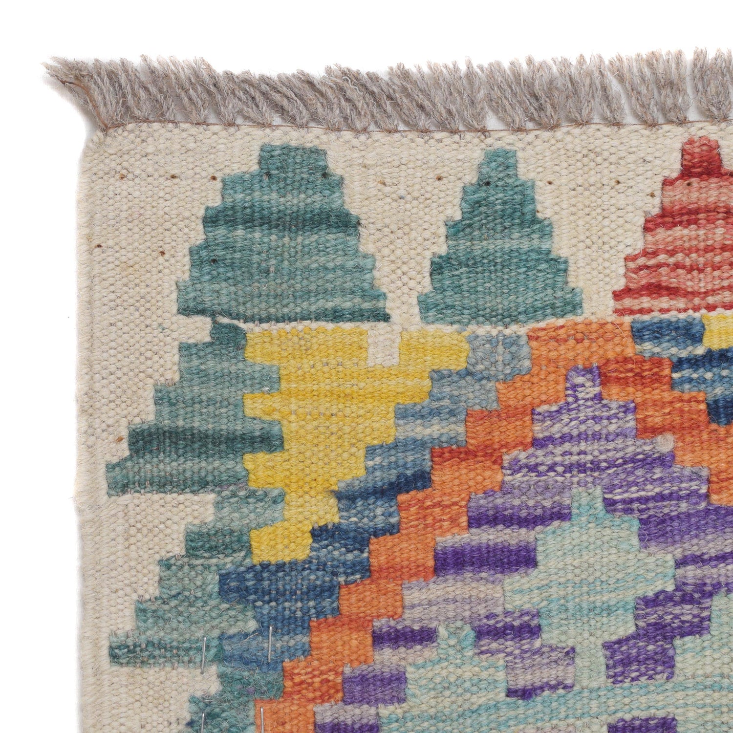 Handmade Multi Kilim Geometric 10' Runner
