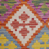 Handmade Multi Kilim Geometric 10' Runner