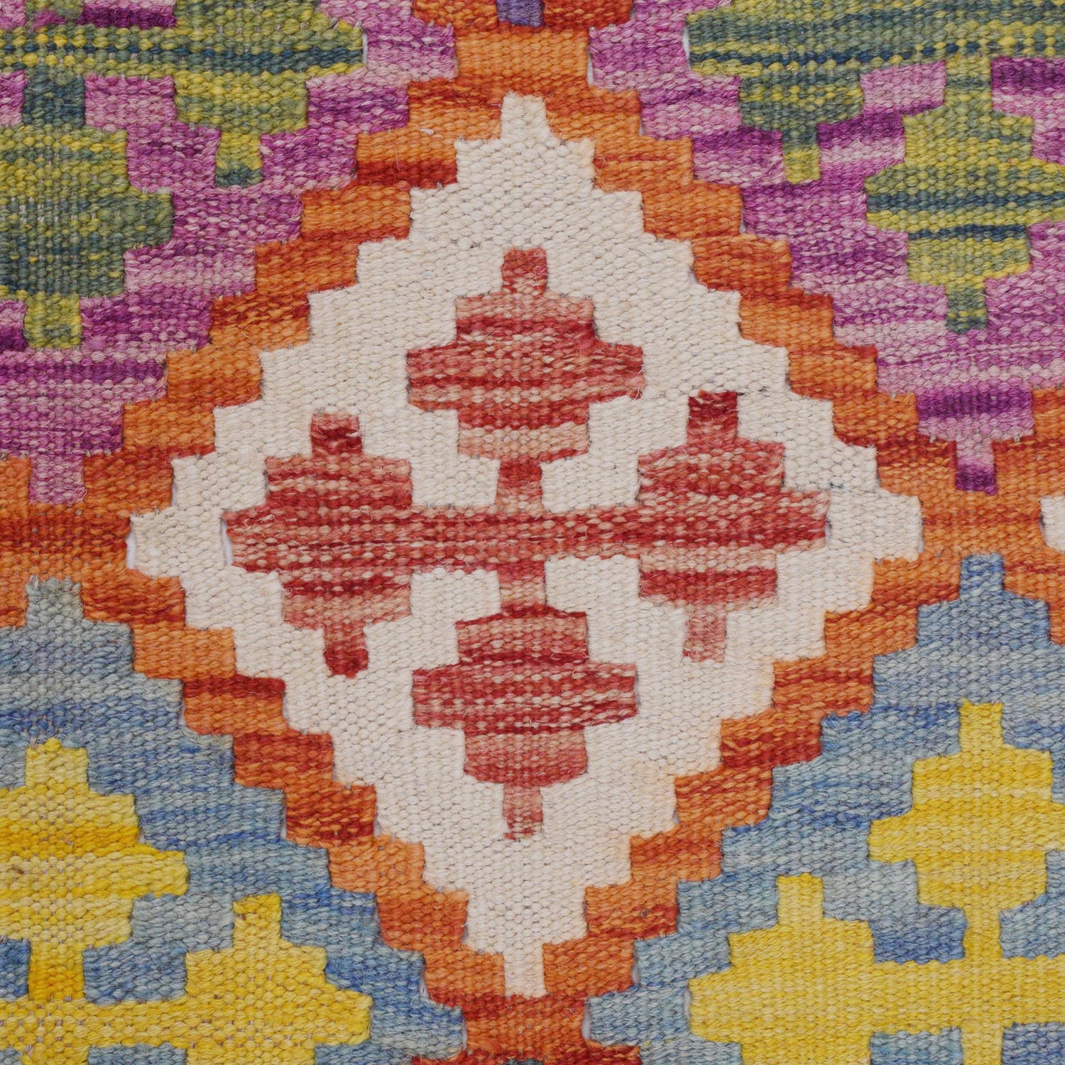 Handmade Multi Kilim Geometric 10' Runner