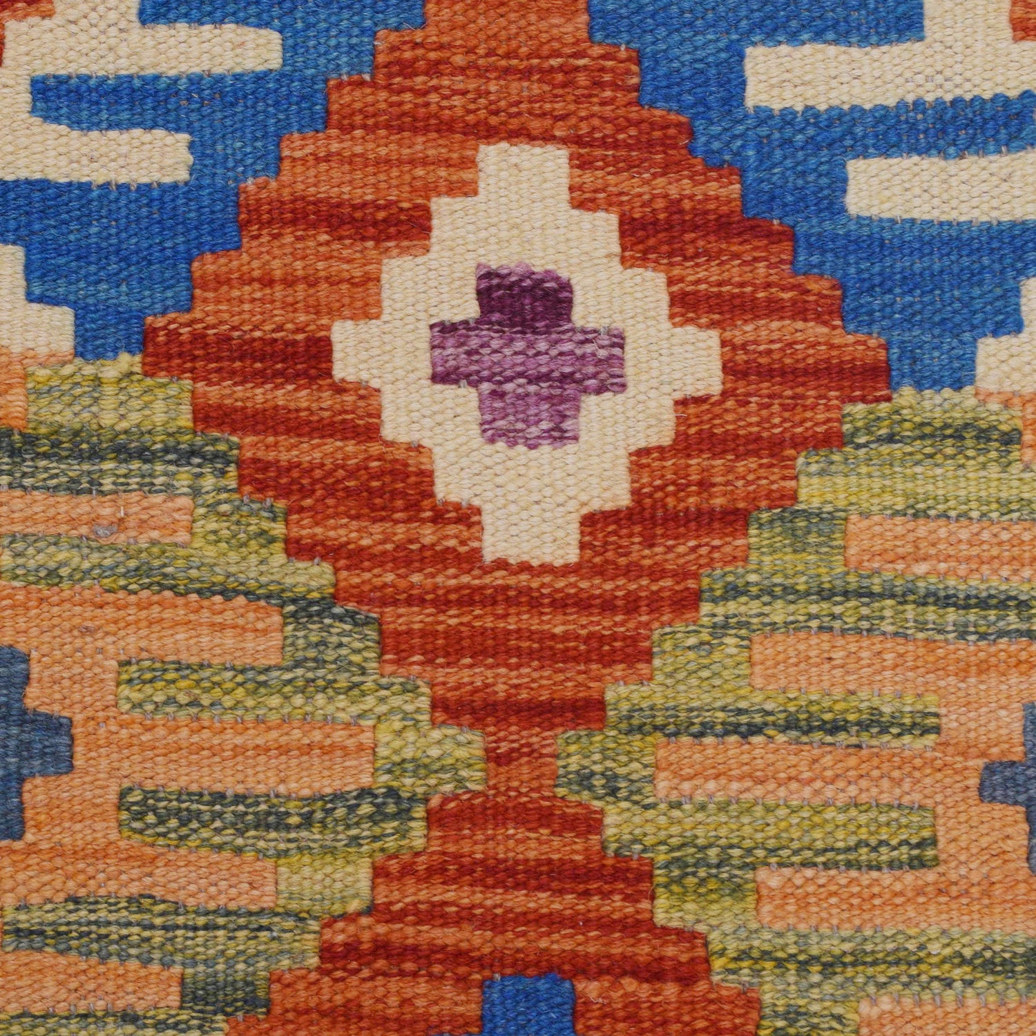 Handmade Multi Kilim Geometric 10' Runner