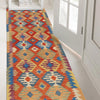 Handmade Multi Kilim Geometric 10' Runner