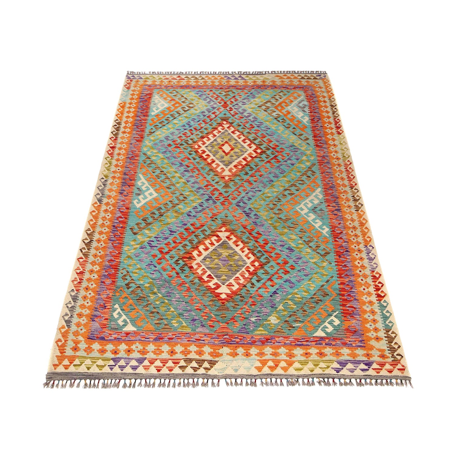Handmade Multi Kilim Geometric 7x10 ft