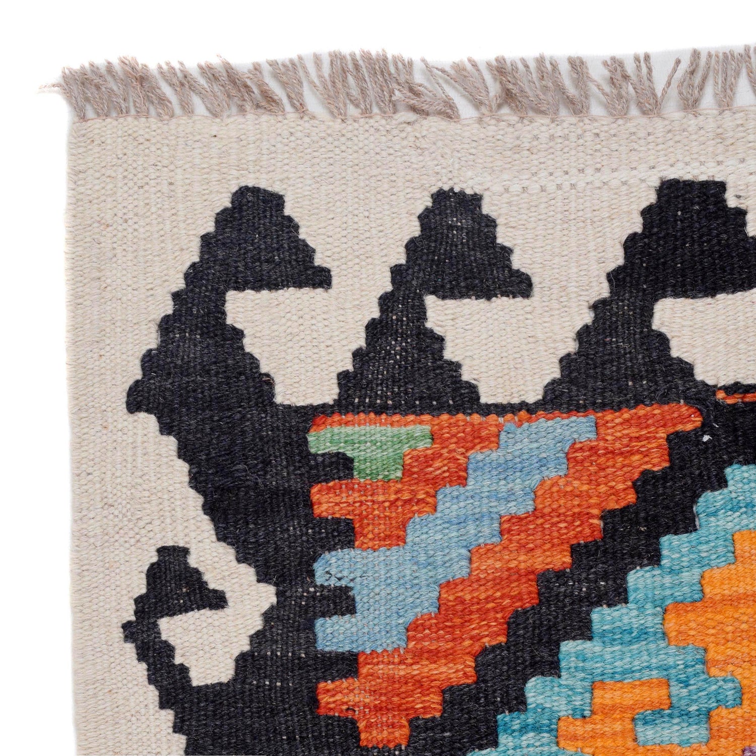 Handmade Multi Kilim Geometric 10' Runner