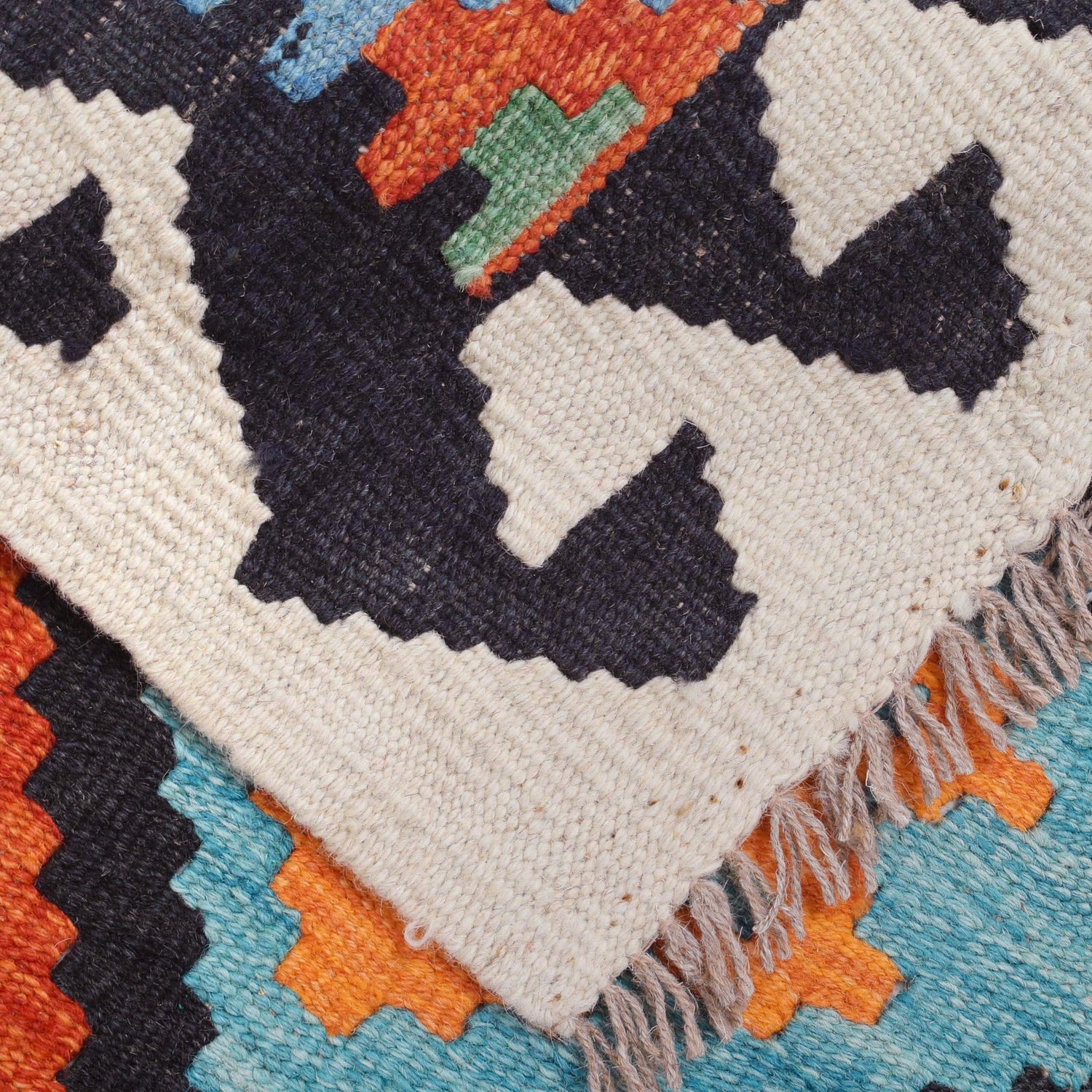 Handmade Multi Kilim Geometric 10' Runner